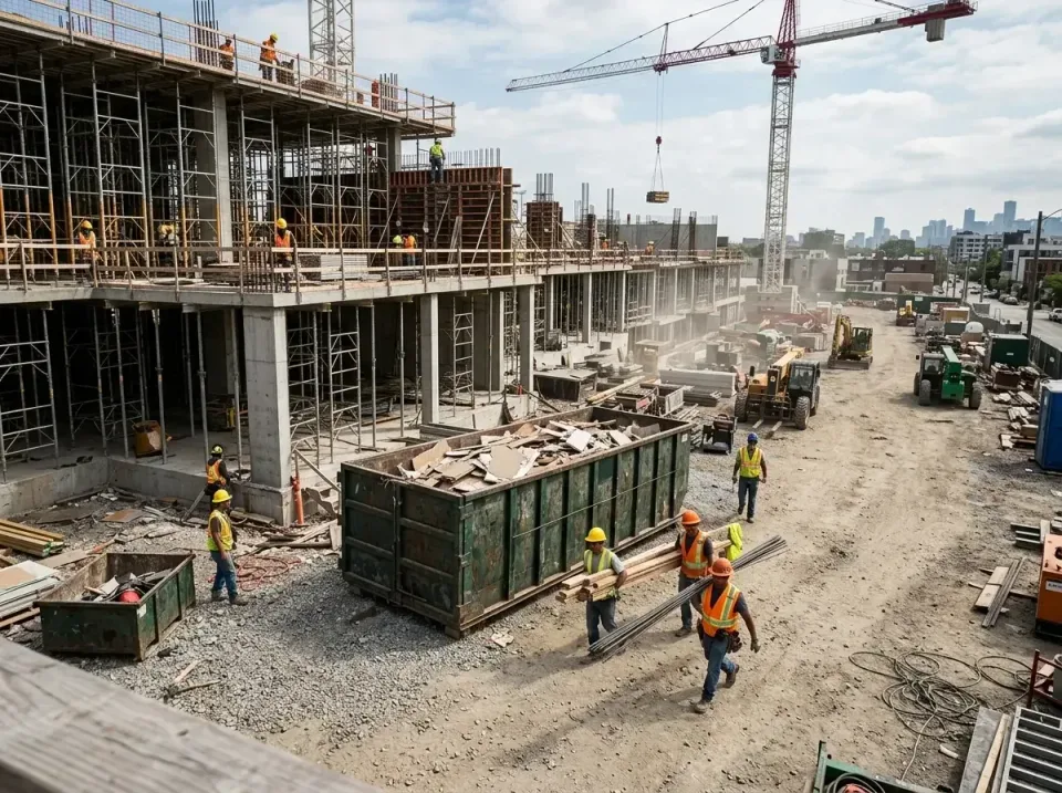 commercial-construction-site-w-002 — frequently asked questions, Low Cost Construction Dumpster Rental in Breezy Point, MN